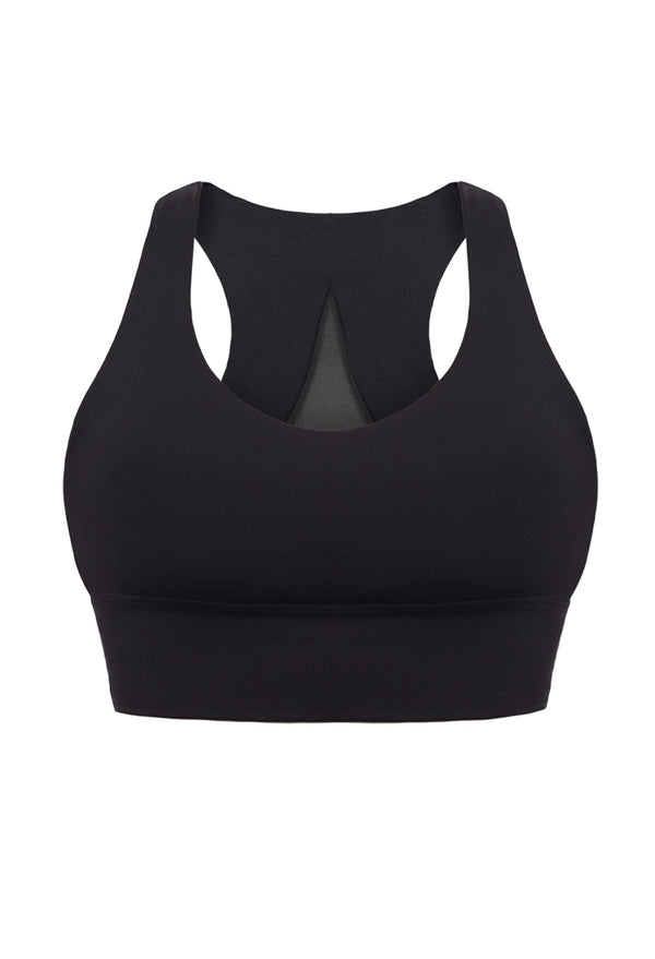 Push Up Sports Bra - Longline With Mesh Racer Back - 2 Pack