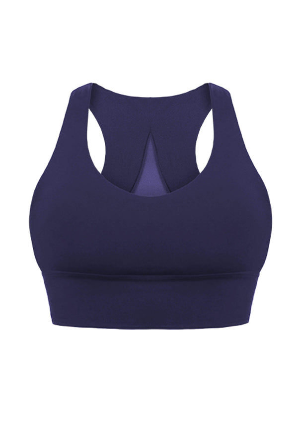 Petites Push Up Sports Bra - Longline With Mesh Racer Back - 3 Pack