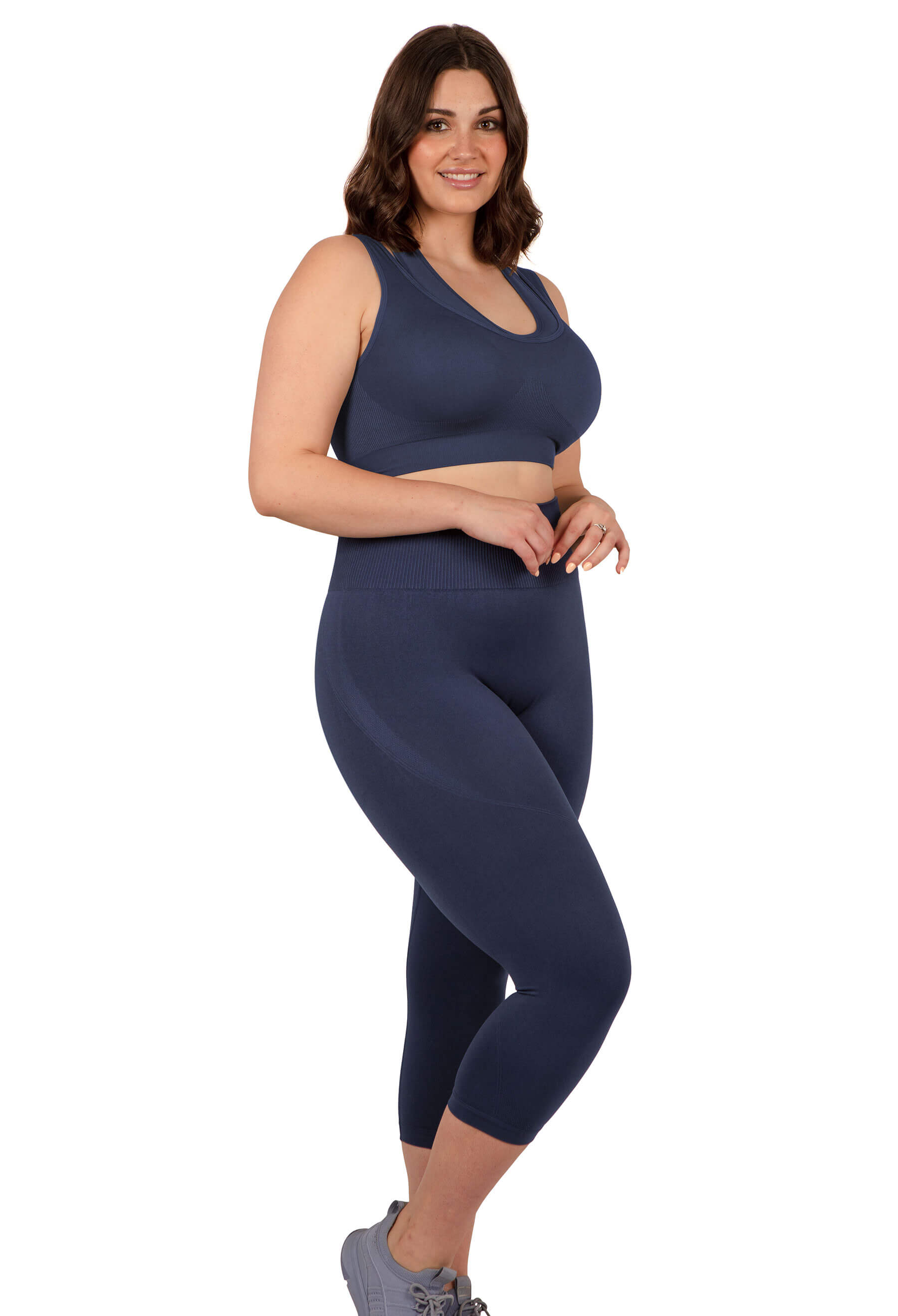 Seamless High Waist 3/4 Capri Leggings