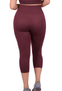 Seamless High Waist 3/4 Capri Leggings