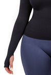 Seamless Square Neck Long Sleeve Top