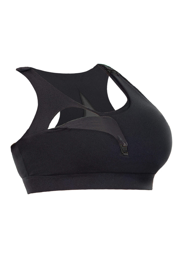 Maternity & Nursing Mesh Racer Back Sports Bra - 3 Pack Black
