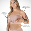 Full Bust Bamboo Strapless Maternity & Nursing Wire Free ﻿Bra - 3 Pack