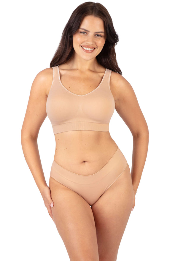 ノンワイヤー モールドカップ ブラ - 3枚セット | 幅広ストラップ