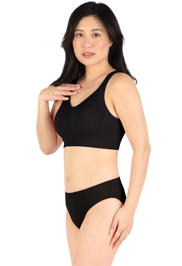 ノンワイヤー モールドカップ ブラ - 3枚セット | 幅広ストラップ