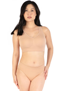 ノンワイヤー モールドカップ ブラ | 幅広ストラップ