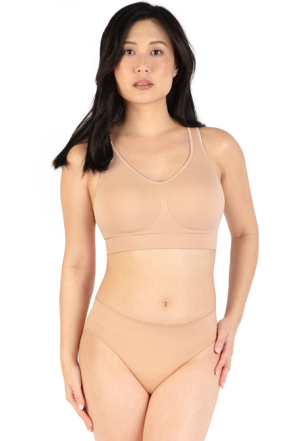 ノンワイヤー モールドカップ ブラ | 幅広ストラップ