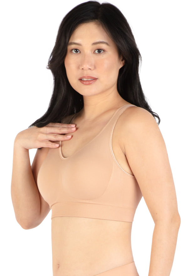 ノンワイヤー モールドカップ ブラ | 幅広ストラップ