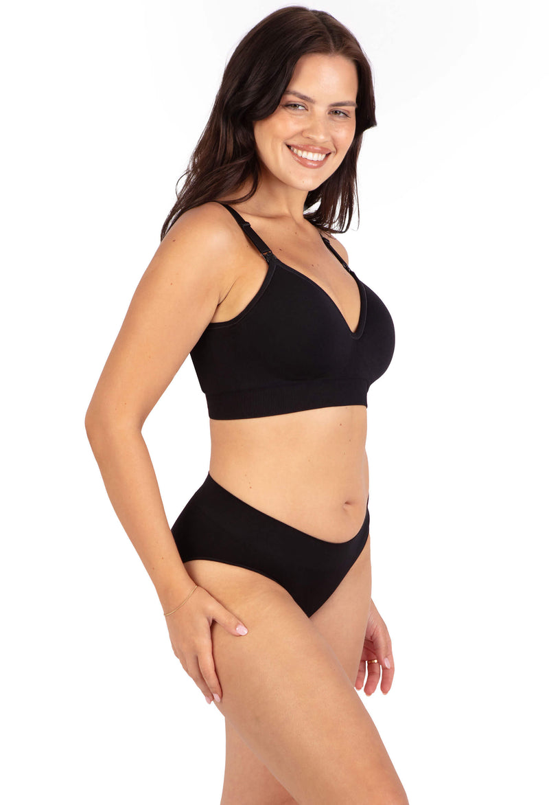 Plunge Nursing Comfort Bra – Wireless with Fixed Moulded Cups