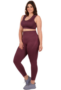 Sports Set - Triple-layer Support Racer Bra & Seamless High Waist Full Length Leggings