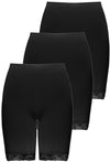 Anti Chafing High Rise Long Cotton Rich Shorts - 3 Pack