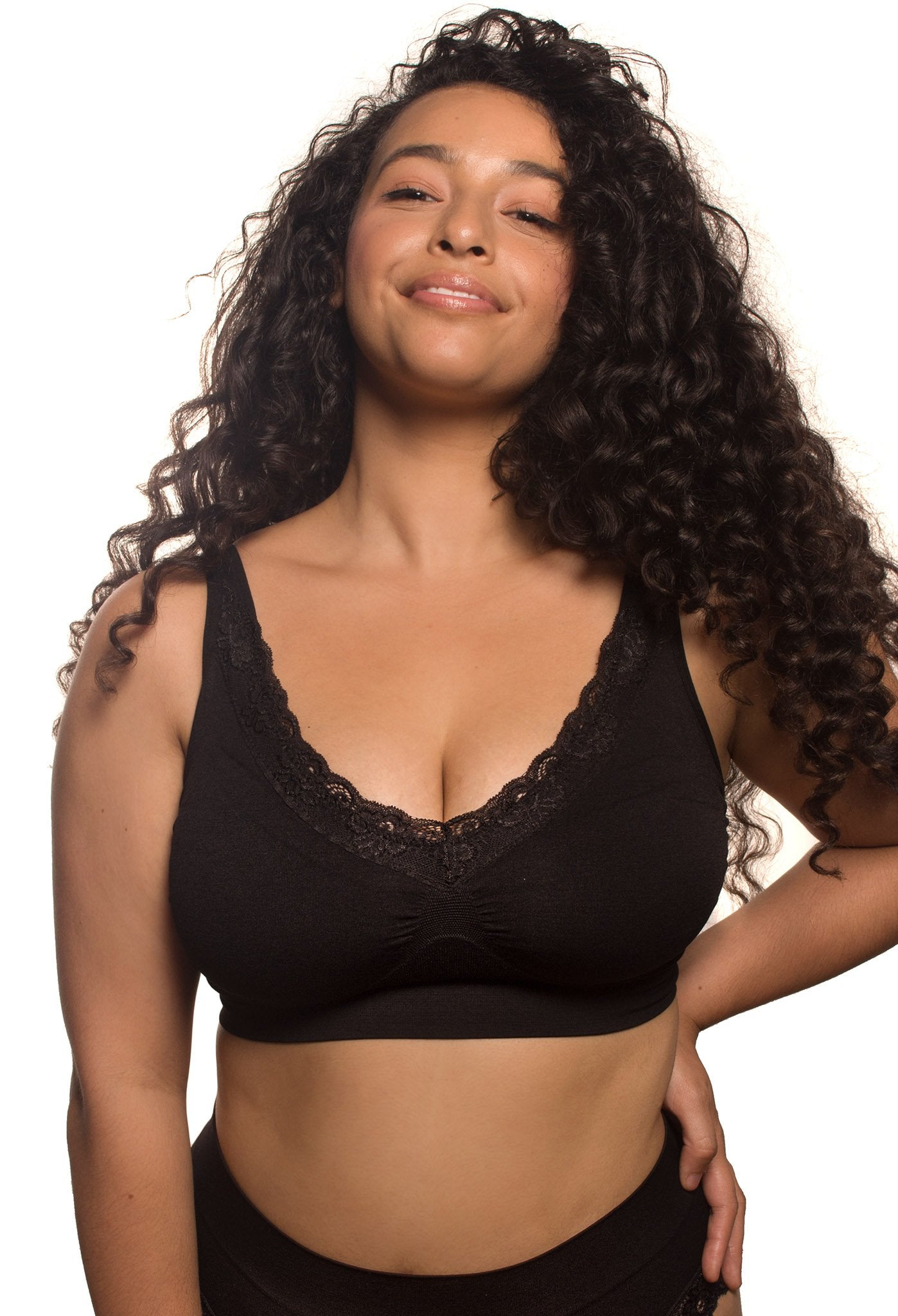 Lace Minimiser Wire Free Bra - Fancy 3 Pack