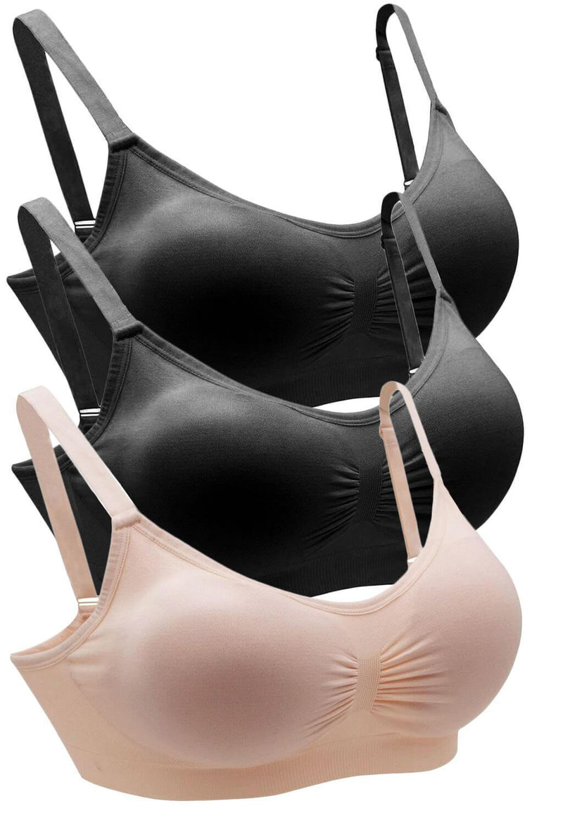 Bamboo Padded Wire Free Bra - 3 Pack - TEST