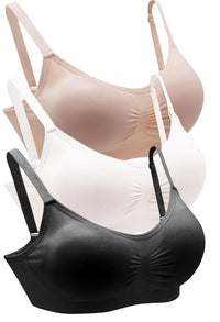 Bamboo Padded Wire Free Bra - Neutrals 3 Pack