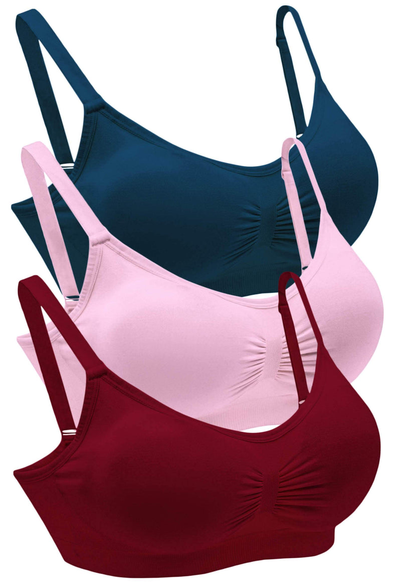 Bamboo Padded Wire Free Bra - 3 Pack