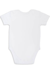 100% Organic Cotton Babywear Set - Short Sleeve Snap Bodysuit and Pants with Turnover Booties