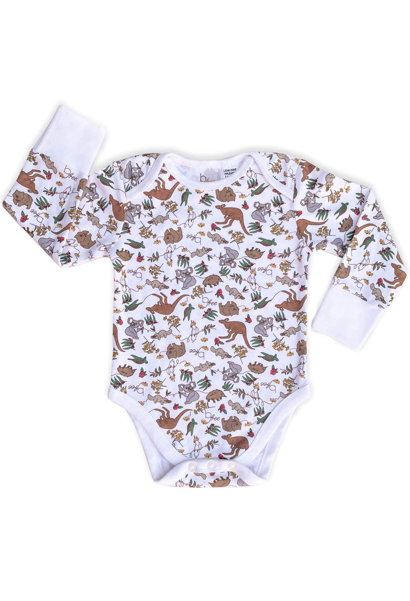 Long Sleeve Baby Bodysuit - 100% Organic Cotton - 6 Pack