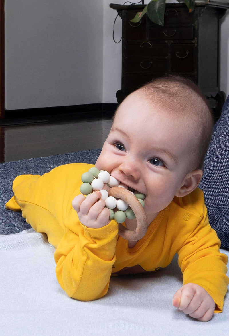 Baby Snap Button Sleepsuit with Booties - 100% Organic Cotton - Khaki Native Aussie Animals