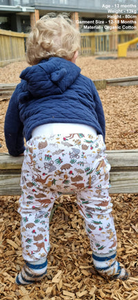 Comfy Baby Pants - 100% Organic Cotton - Native Aussie Animals