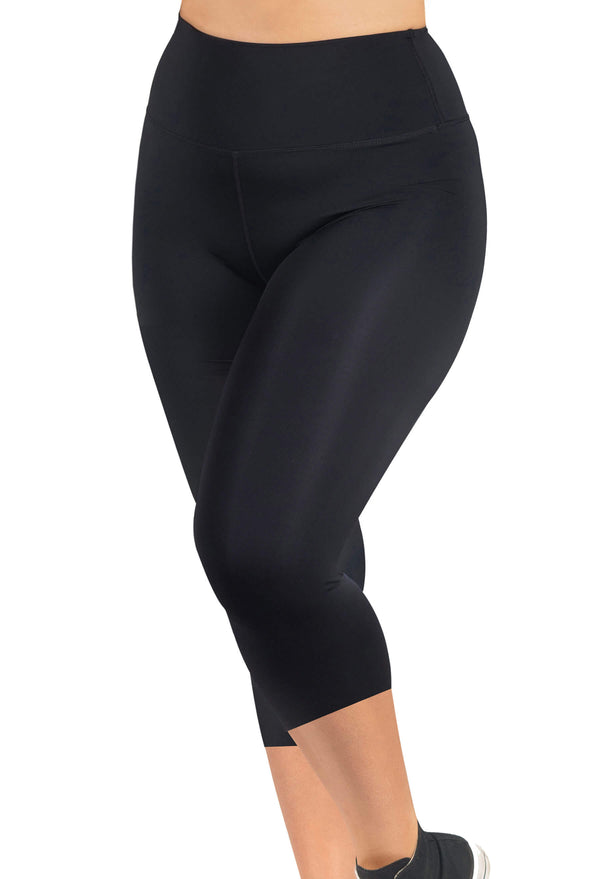 High Waisted 3/4 Capri Gym Leggings (Lint & Pet Hair Resistant)