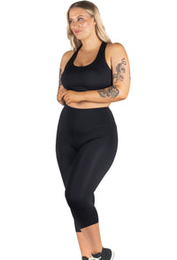 High Waisted 3/4 Capri Gym Leggings (Lint & Pet Hair Resistant)