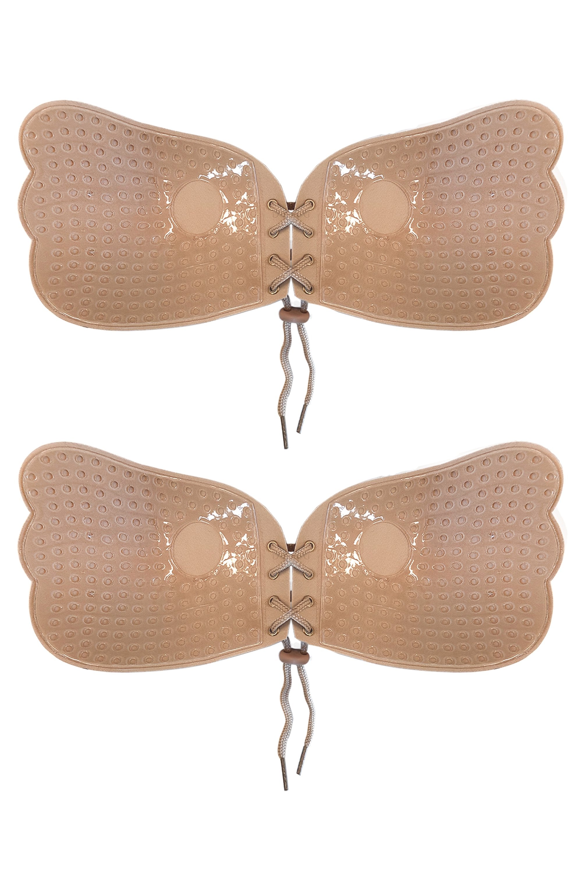 2 Pairs Nude Bust-Enhancing Strapless Bra