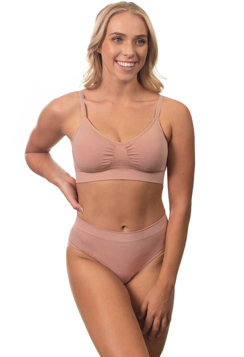 Bamboo Padded Wire Free Bra - Neutrals 3 Pack