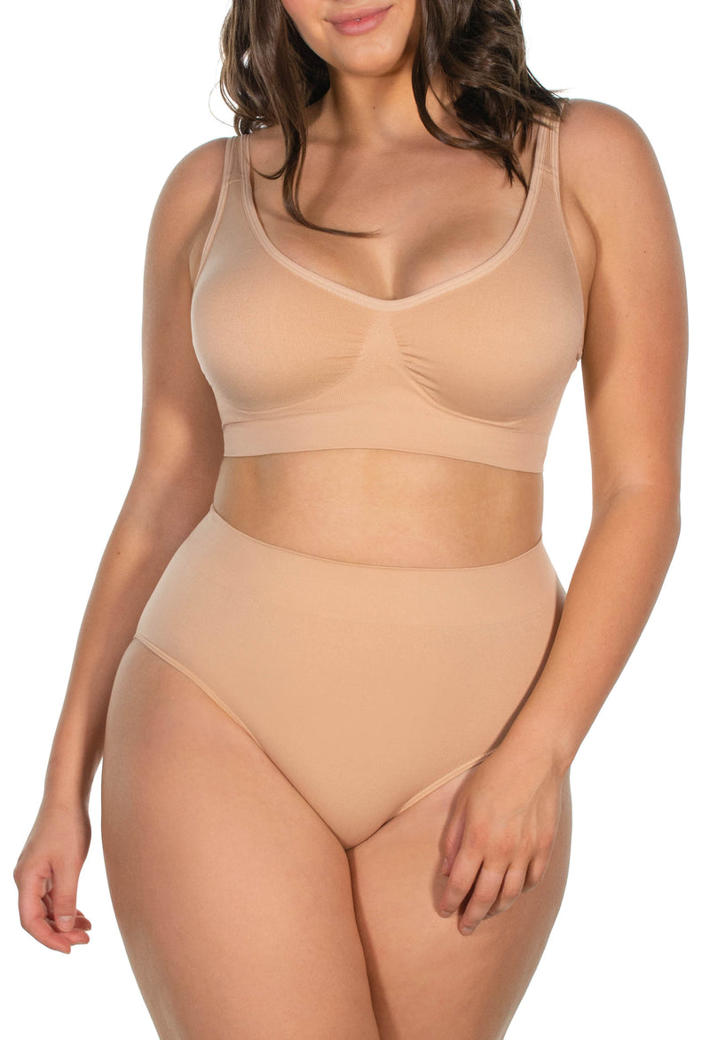 Minimiser Wire Free Bra And Contour High Cut Brief Set