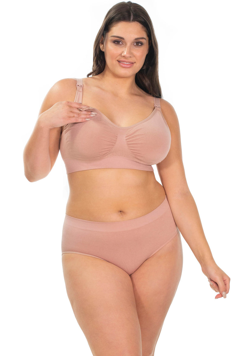 Bamboo Wire Free Maternity & Nursing Bra - Neutrals 3 Pack