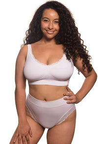 Lace Minimiser Wire Free Bra - Neutrals 3 Pack